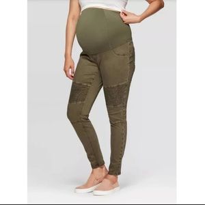 Isabel Maternity Crossover Panel Moto Jeggings S2